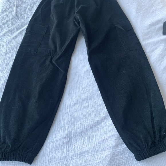 OAK + FORT black cargo corduroy joggers - Picture 3 of 4